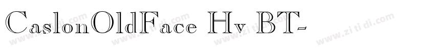 CaslonOldFace Hv BT字体转换